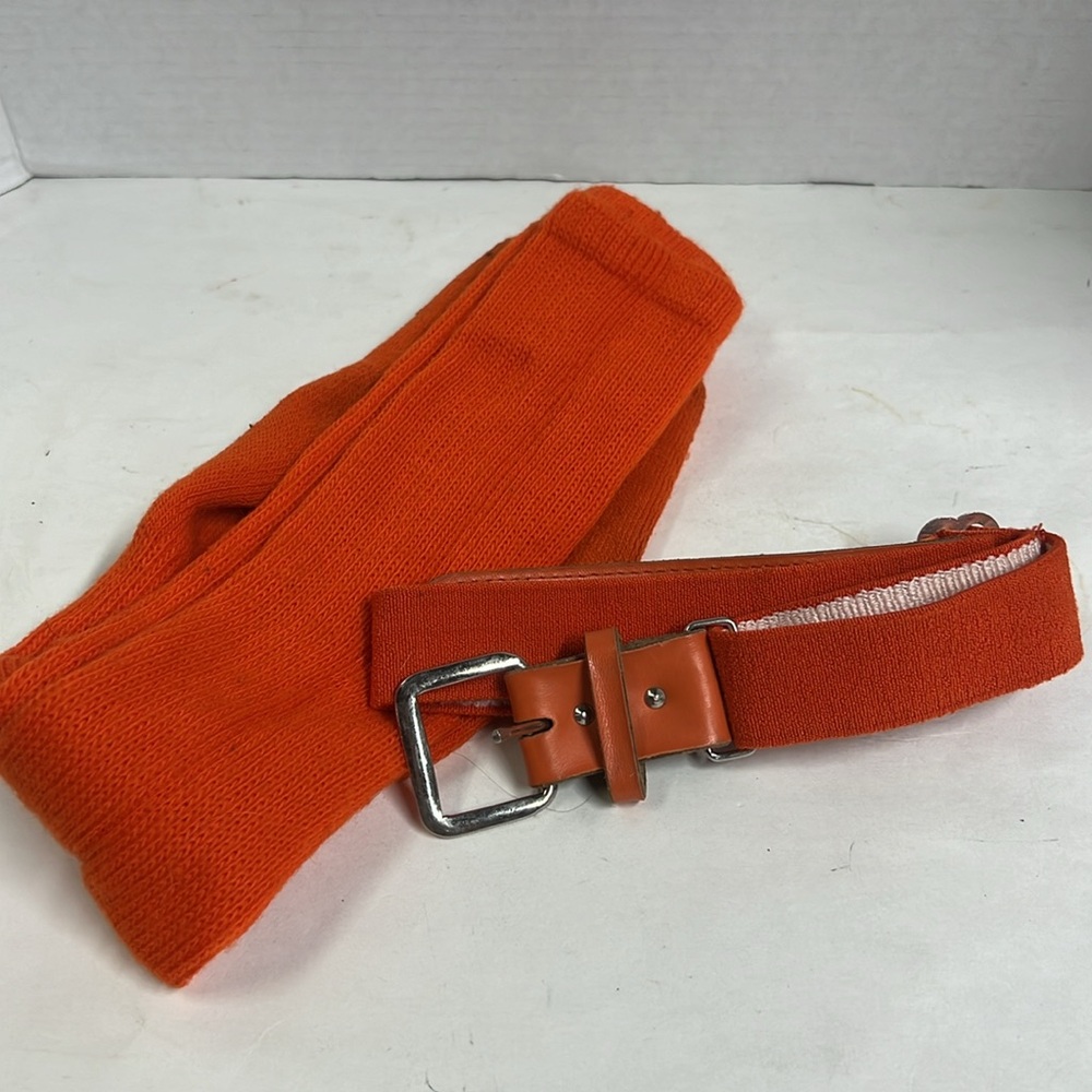 Allstar Youth Orange Unisex Baseball Softball Belt & 1 set of Orange Socks